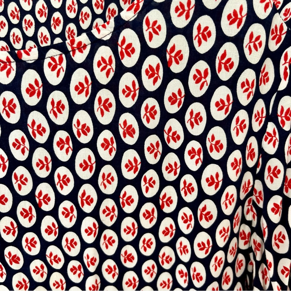 Boden • Edna tunic mini dress red blue print Size 10 - Picture 6 of 11